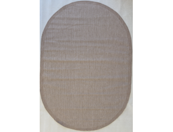Brussels Kader Buitenkleed – Ovaal - Effen Indoor & Outdoor Vloerkleed – Tuinkleed, Balkonkleed – Jute Beige