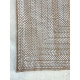 Brussels Vintage Buitenkleed – Vierkant - Indoor & Outdoor Vloerkleed – Tuinkleed, Balkonkleed – Jute Beige Wit