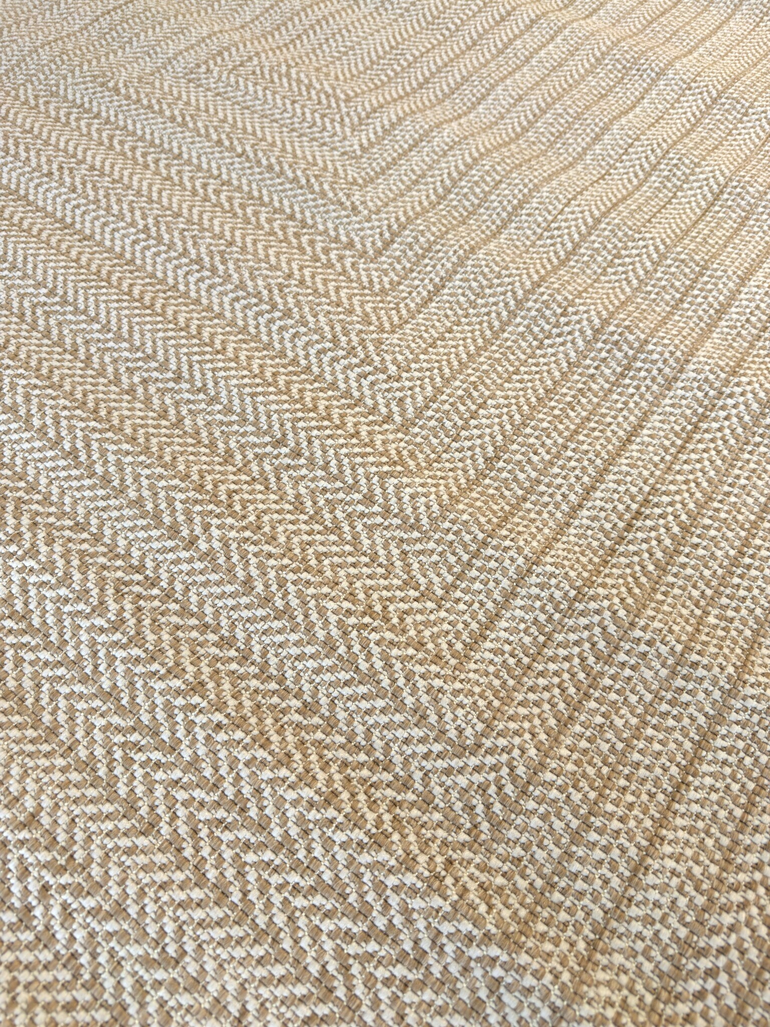 Brussels Vintage Buitenkleed – Vierkant - Indoor & Outdoor Vloerkleed – Tuinkleed, Balkonkleed – Jute Beige Wit