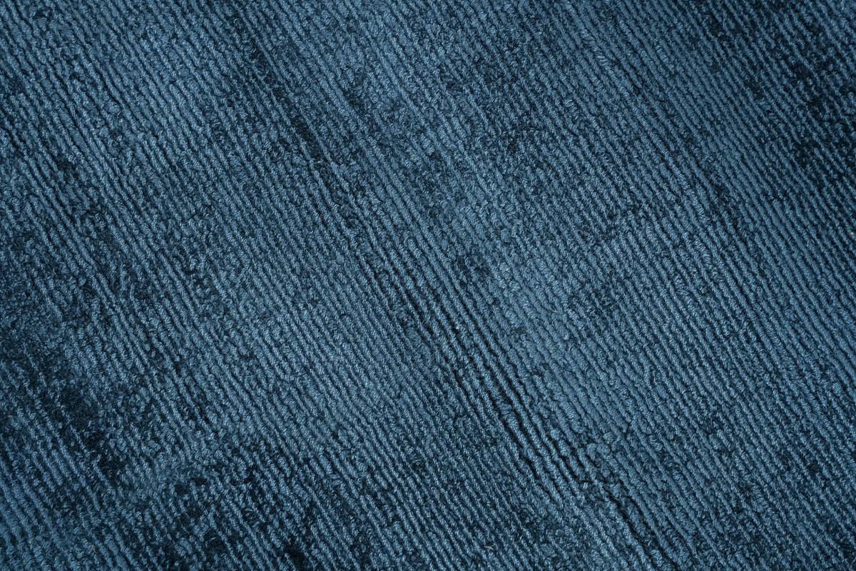 Outlet - Milan Königlich Viscose Vloerkleed Rond Laagpolig Donkerblauw