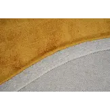 Outlet - Milan Königlich Viscose Vloerkleed Rond Laagpolig Mosterdgeel