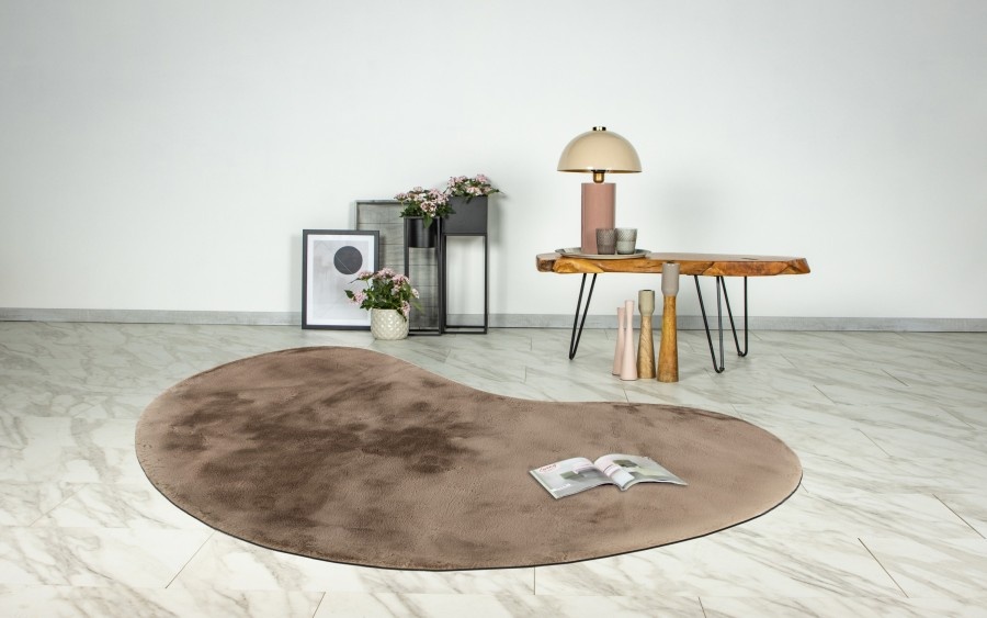 Heaven Soft Organisch Hoogpolig Fluffy Vloerkleed Taupe