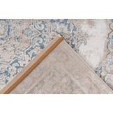 Paris Antik Laagpolig Velvet Vloerkleed Blauw/Beige
