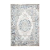 Paris Antik Laagpolig Velvet Vloerkleed Blauw/Beige