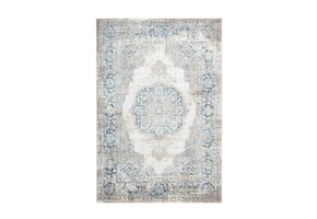 Paris Antik Laagpolig Velvet Vloerkleed Blauw/Beige