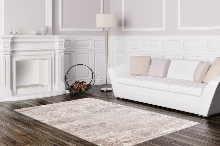 Paris Fashion Laagpolig Velvet Vloerkleed Taupe