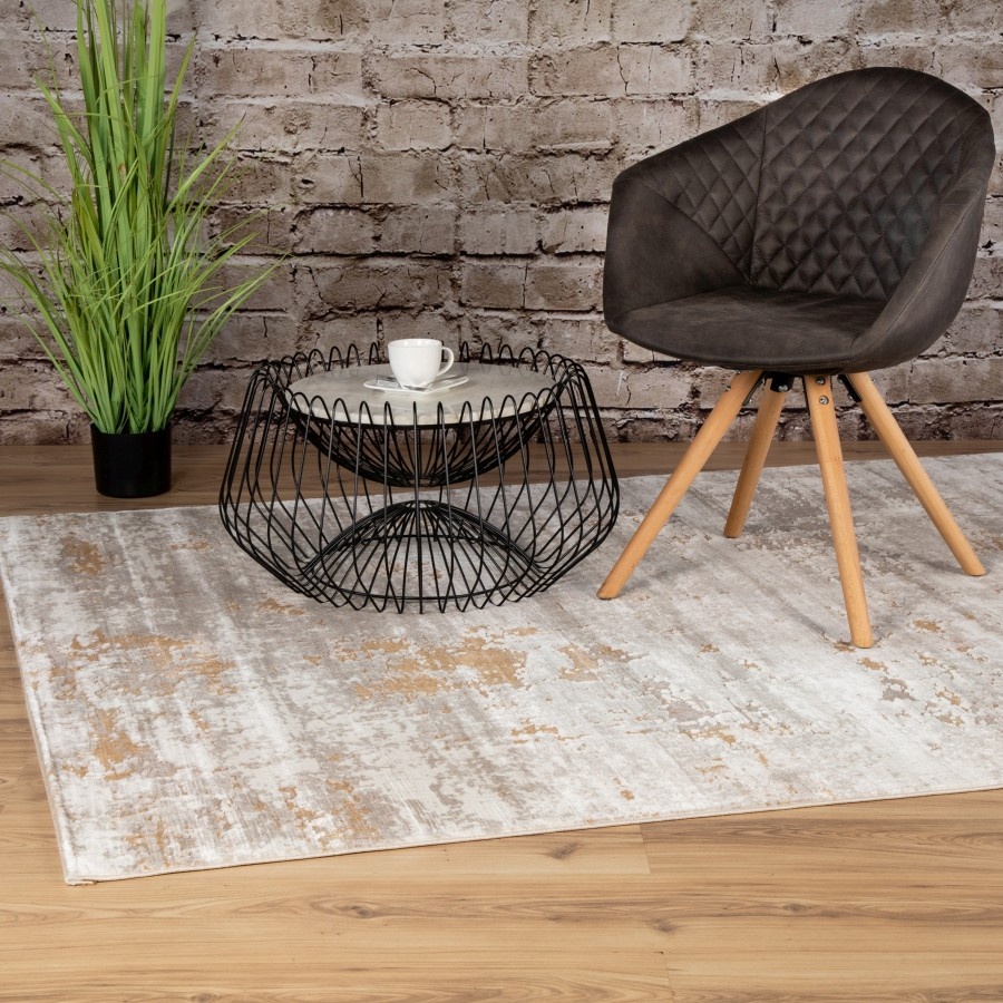 Paris Fashion Laagpolig Velvet Vloerkleed Beige