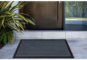 Droogloopmat Breda - Deurmat Binnen – 100% Polyamide, Sterk & Duurzaam - Grijs