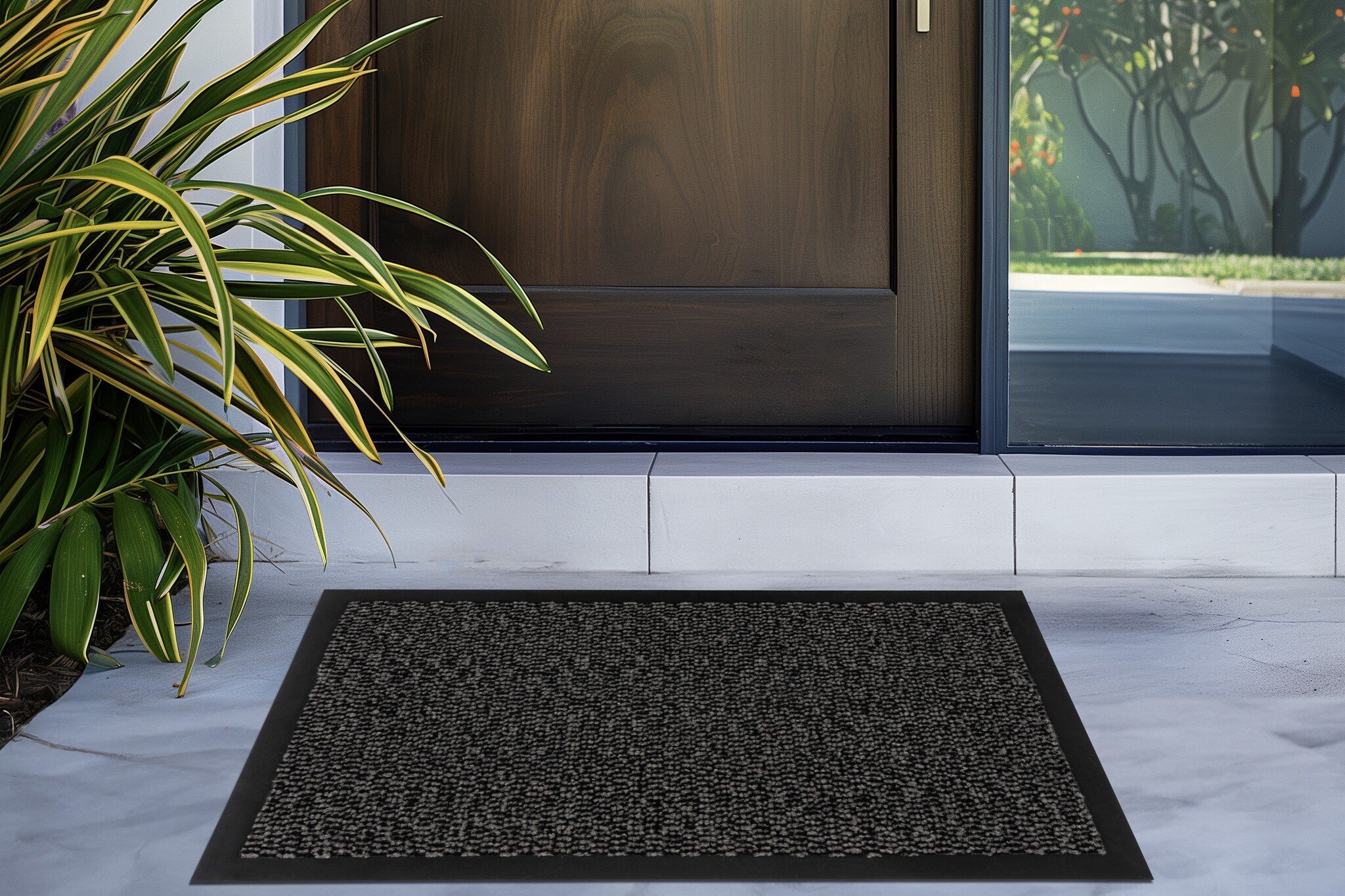 Droogloopmat Rotterdam - Deurmat Binnen – 100% Polyamide, Sterk & Duurzaam - Grijs