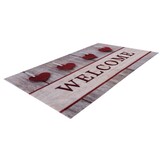 Wasbare Deurmat Binnen – Welcome – Anti-slip & Absorberend, Voor Hal of Entree - Rood