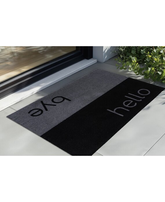 wash dry Deurmat, Duo houtskool, 35 x 75 cm, binnen en buiten, wasbaar wash dry Deurmat, Duo houtskool, 35 x 75 cm, binnen en buiten, wasbaar