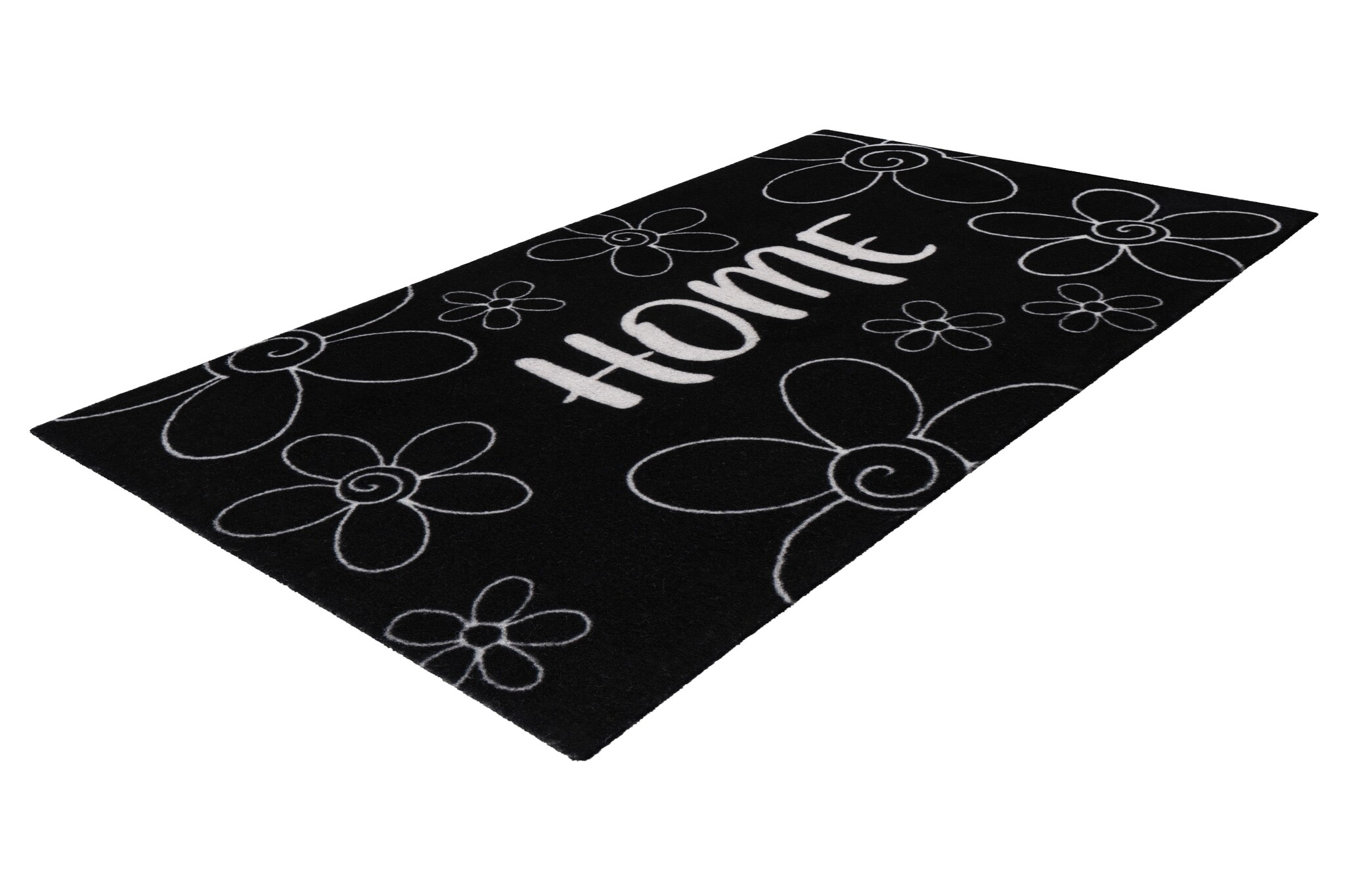 Wasbare Deurmat Binnen – Home – Anti-slip & Absorberend, Voor Hal of Entree - Zwart