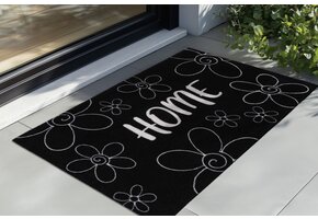 Wasbare Deurmat Binnen – Home – Anti-slip & Absorberend, Voor Hal of Entree - Zwart