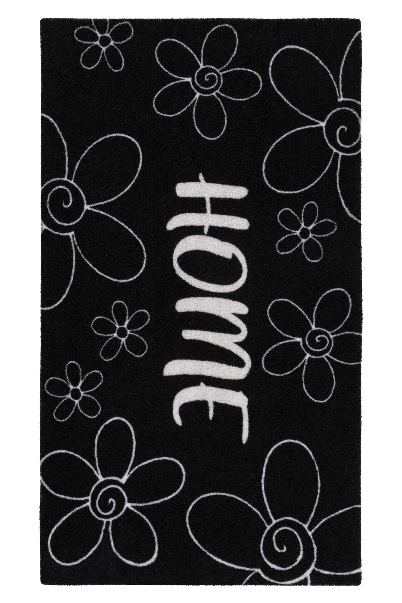 Wasbare Deurmat Binnen – Home – Anti-slip & Absorberend, Voor Hal of Entree - Zwart