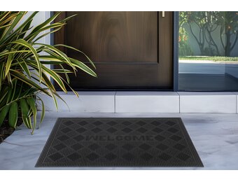 Rubber Mat Buitenmat – Weerbestendig – Deurmat voor Buiten - Zwart