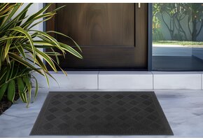 Rubber Mat Buitenmat – Weerbestendig – Deurmat voor Buiten - Zwart