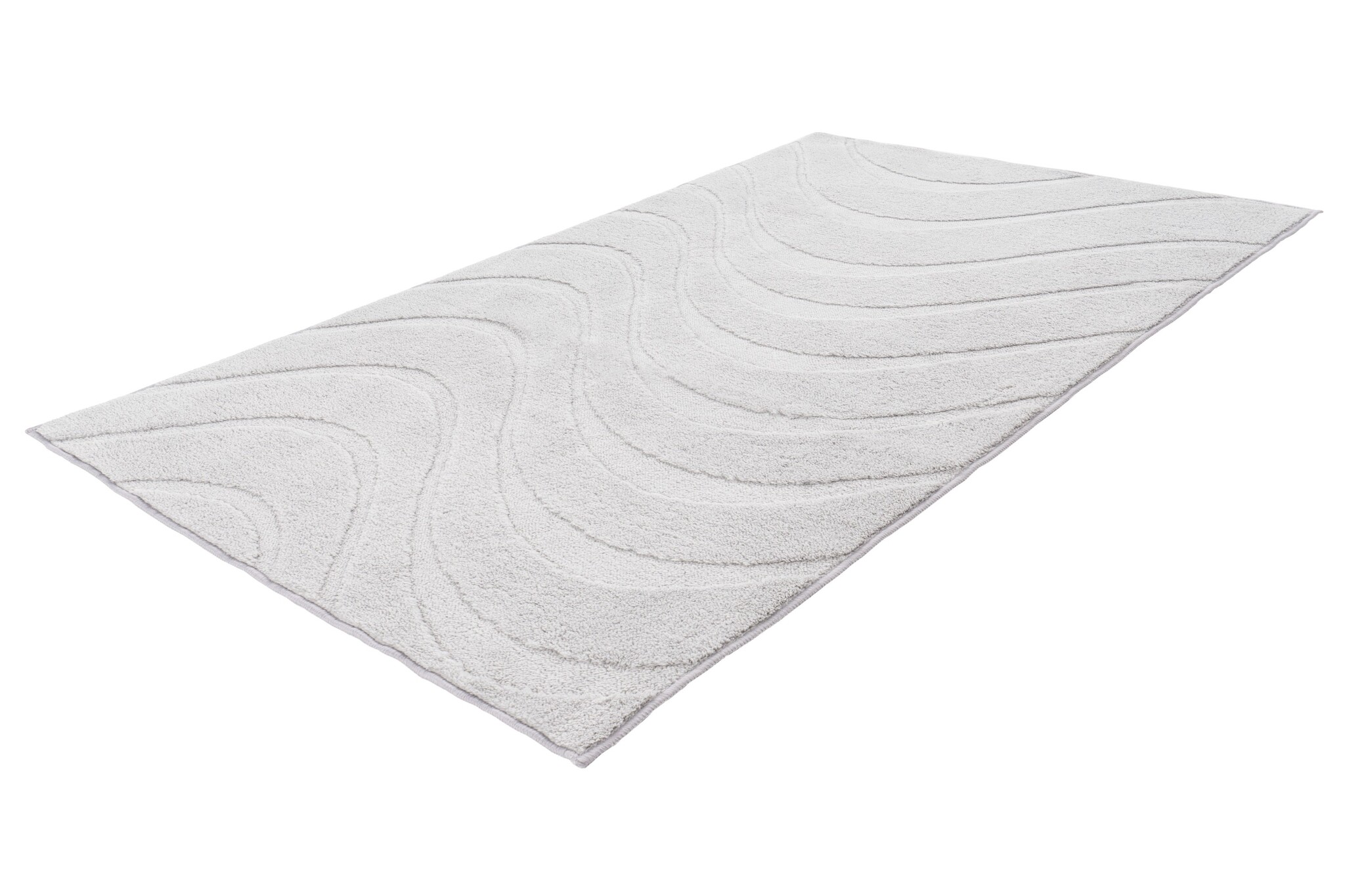 Lina Luxe Badmat – Fluffy - Hotelkwaliteit – Wasbaar & Anti-slip – 100% Polyester, Soft Touch – Zilver