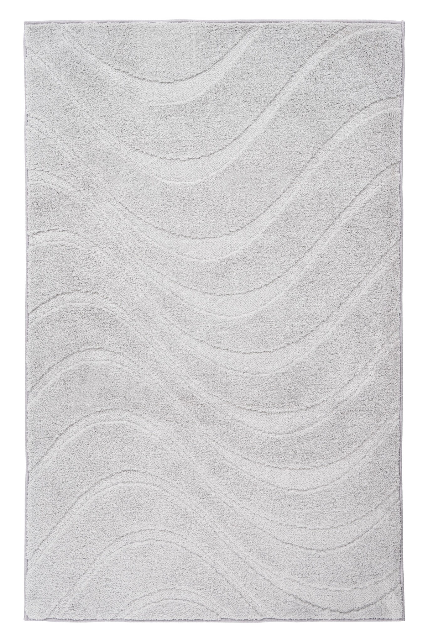Lina Luxe Badmat – Fluffy - Hotelkwaliteit – Wasbaar & Anti-slip – 100% Polyester, Soft Touch – Zilver