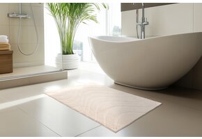 Lina Luxe Badmat – Fluffy - Hotelkwaliteit – Wasbaar & Anti-slip – 100% Polyester, Soft Touch – Beige