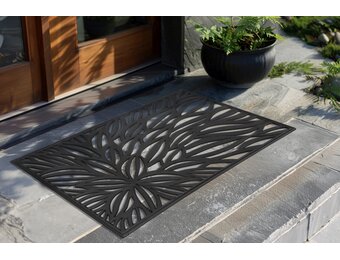 Lagos Rubber - Deurmat - Buitenmat – Zwart - Slijtvast & 100% Rubber