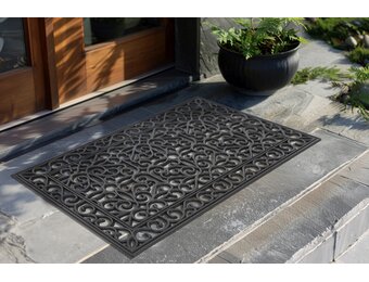 Lagos Rubber - Deurmat - Buitenmat – Zwart - Slijtvast & 100% Rubber