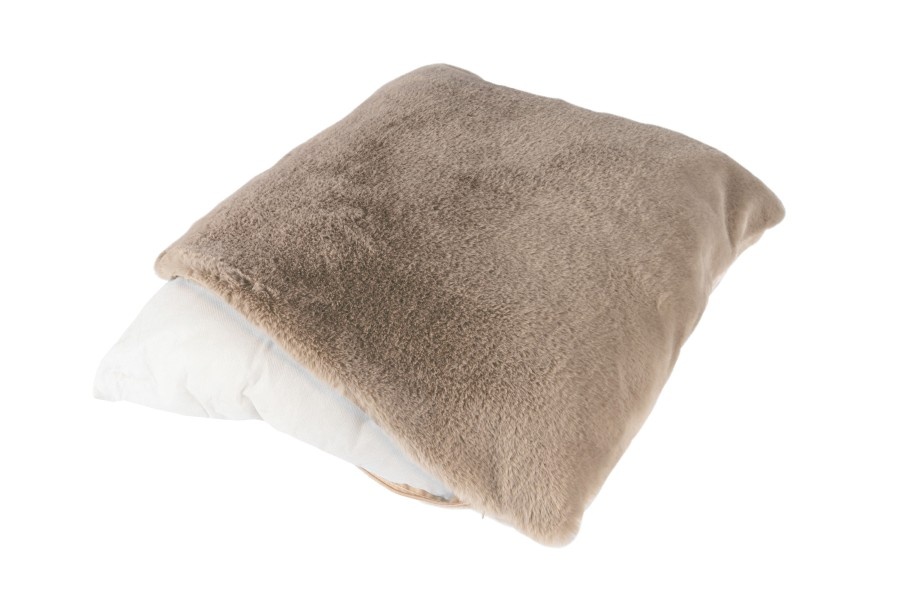 Heaven Soft - Fluffy Kussen - Hoogpolig, 100% Polyester, Super Soft Touch - Licht Taupe