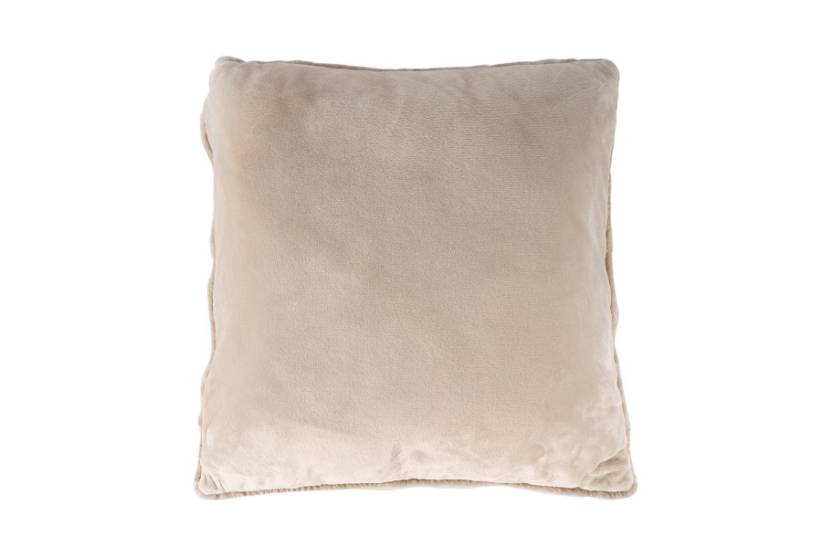 Heaven Fluffy Kussen – Luxe Hoogpolig Sierkussen - Licht Taupe