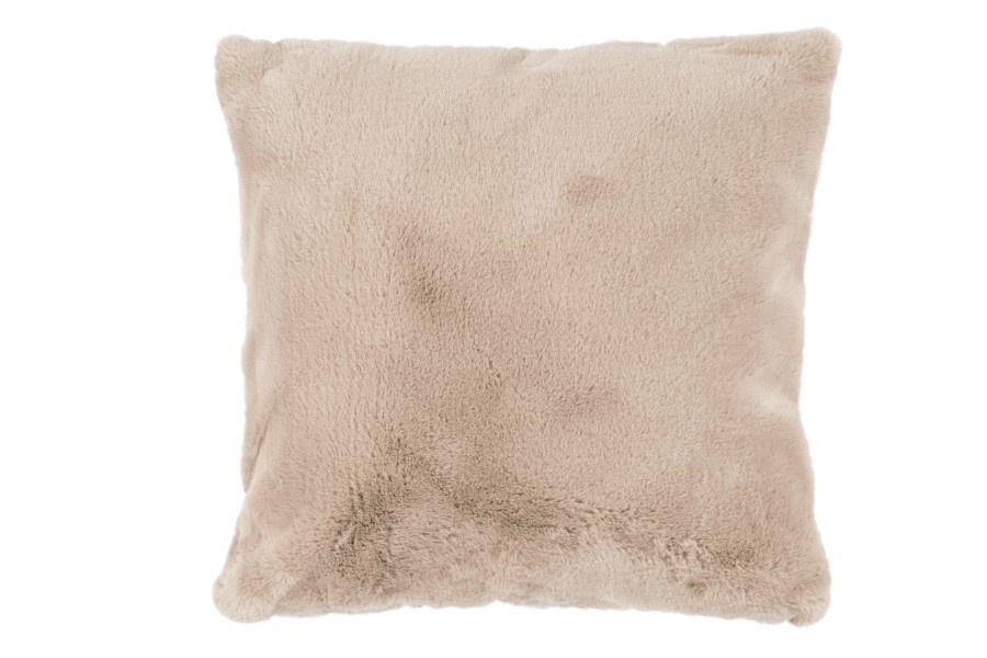 Heaven Fluffy Kussen – Luxe Hoogpolig Sierkussen - Licht Taupe