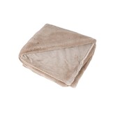 Heaven Soft Plaid- Fluffy Deken - Hoogpolig, 100% Polyester, Super Soft Touch - Licht Taupe