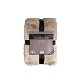 Heaven Soft Plaid- Fluffy Deken - Hoogpolig, 100% Polyester, Super Soft Touch - Licht Taupe