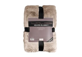 Heaven Soft Plaid- Fluffy Deken - Hoogpolig, 100% Polyester, Super Soft Touch - Licht Taupe