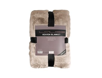 Heaven Soft Plaid- Fluffy Deken - Hoogpolig, 100% Polyester, Super Soft Touch - Licht Taupe