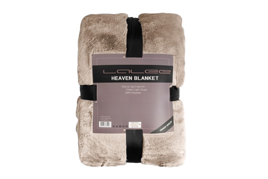 Heaven Soft Plaid- Fluffy Deken - Hoogpolig, 100% Polyester, Super Soft Touch - Licht Taupe