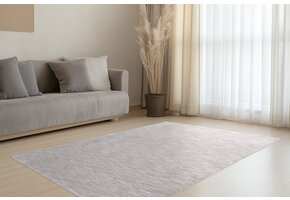 Pandora Soft - Uni Effen Vloerkleed - Laagpolig, 100% Polyester, Soft Touch, Franjes - Zilver Grijs