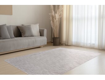 Pandora Soft - Uni Effen Vloerkleed - Laagpolig, 100% Polyester, Soft Touch, Franjes - Zilver Grijs