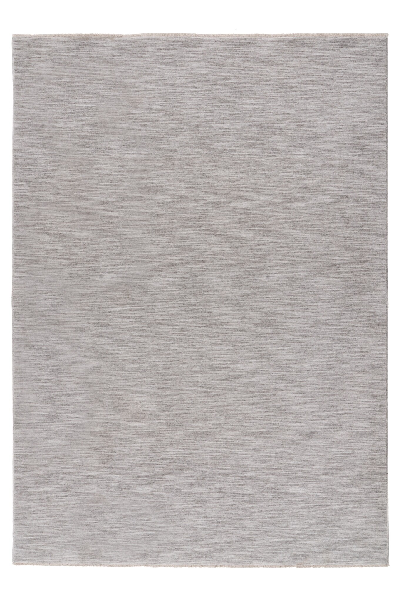 Pandora Soft - Uni Effen Vloerkleed - Laagpolig, 100% Polyester, Soft Touch, Franjes - Zilver Grijs