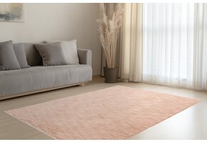 Pandora Soft - Uni Effen Vloerkleed - Laagpolig, 100% Polyester, Soft Touch, Franjes - Perzik Oranje