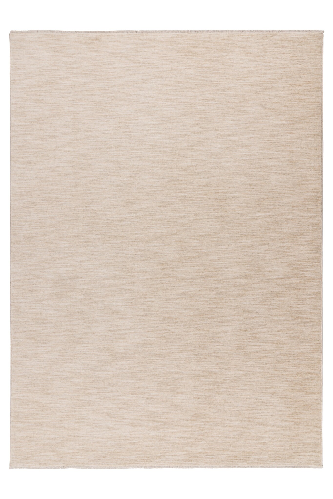 Pandora Soft - Uni Effen Vloerkleed - Laagpolig, 100% Polyester, Soft Touch, Franjes - Creme