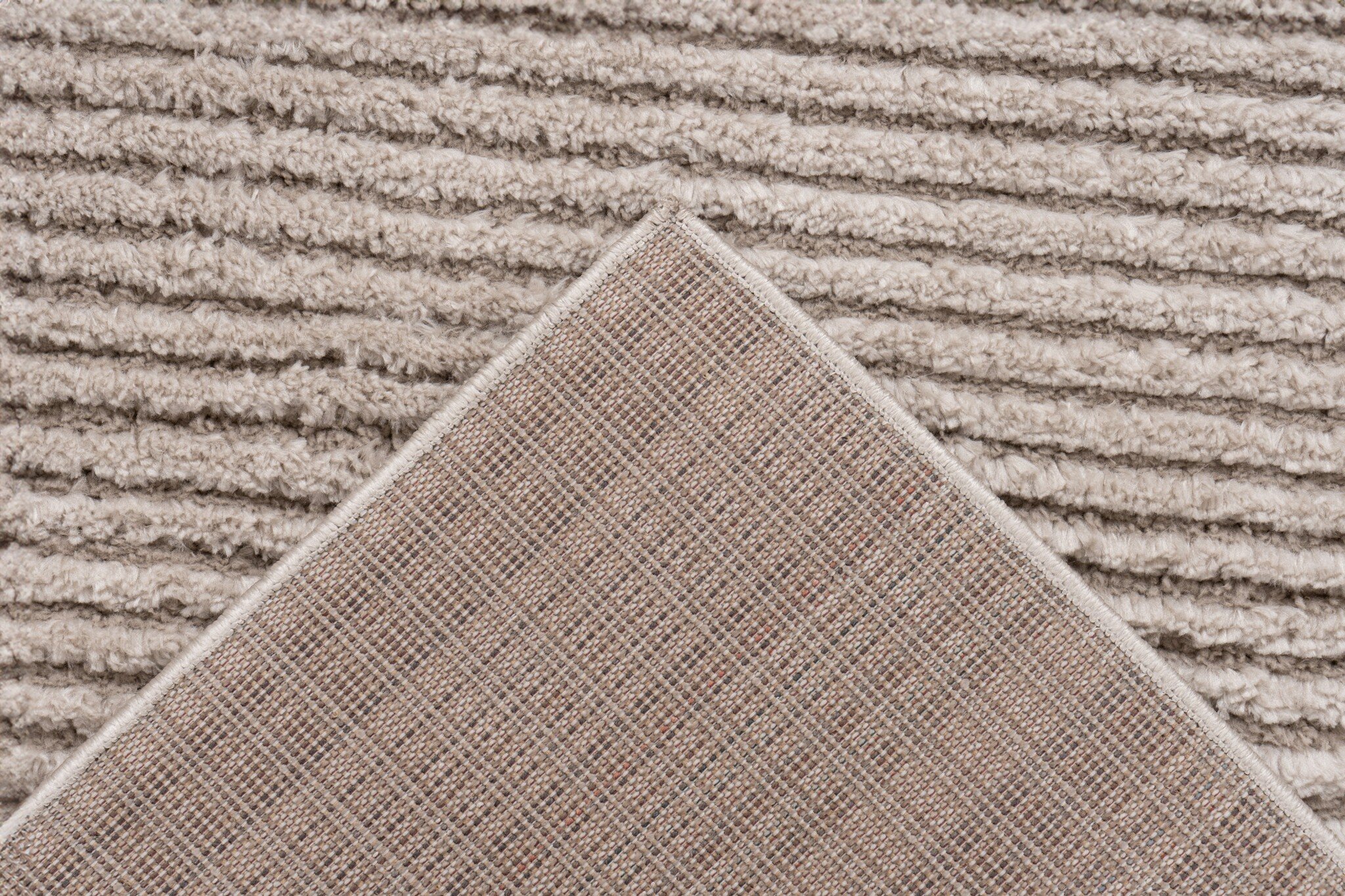 Lotus Home - Uni Modern Vloerkleed - 100% Polyester, Laagpolig, 3D Effect - Beige