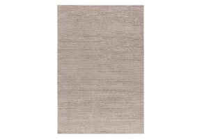 Lotus Home - Uni Modern Vloerkleed - 100% Polyester, Laagpolig, 3D Effect - Beige