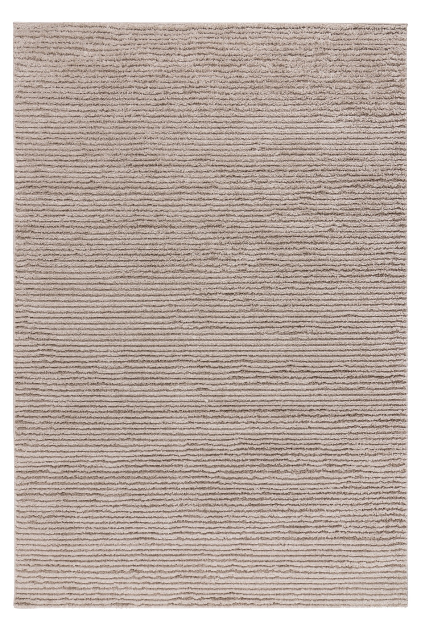 Lotus Home - Uni Modern Vloerkleed - 100% Polyester, Laagpolig, 3D Effect - Beige