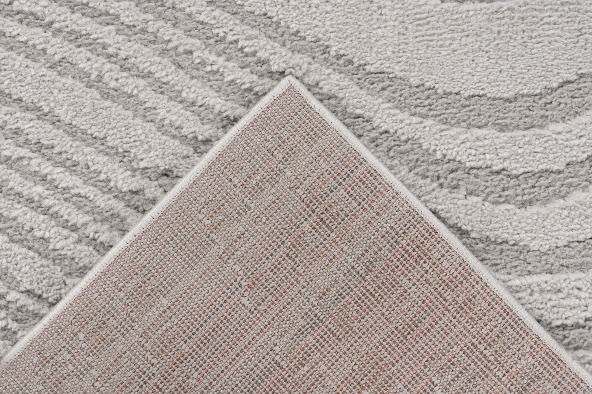 Lotus Home - Abstract Modern Vloerkleed - 100% Polyester, Laagpolig, 3D Effect - Zilver Grijs