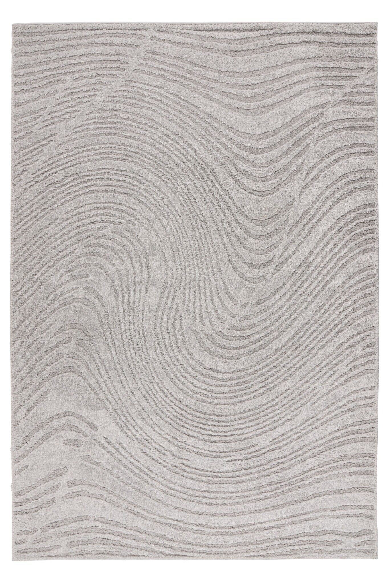 Lotus Home - Abstract Modern Vloerkleed - 100% Polyester, Laagpolig, 3D Effect - Zilver Grijs
