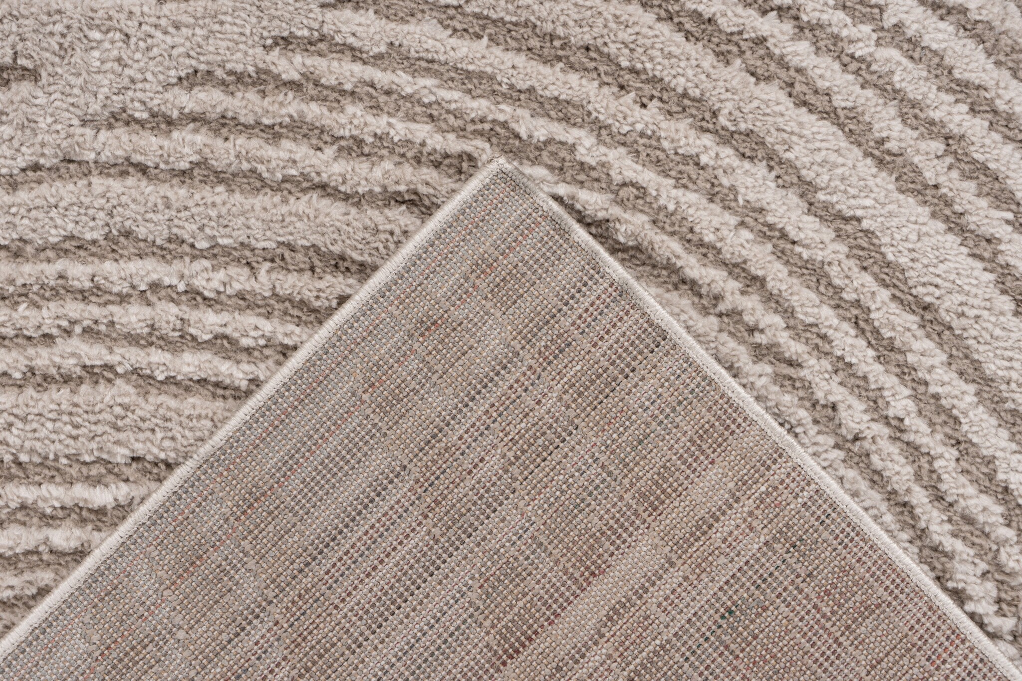 Lotus Home - Abstract Modern Vloerkleed - 100% Polyester, Laagpolig, 3D Effect - Beige