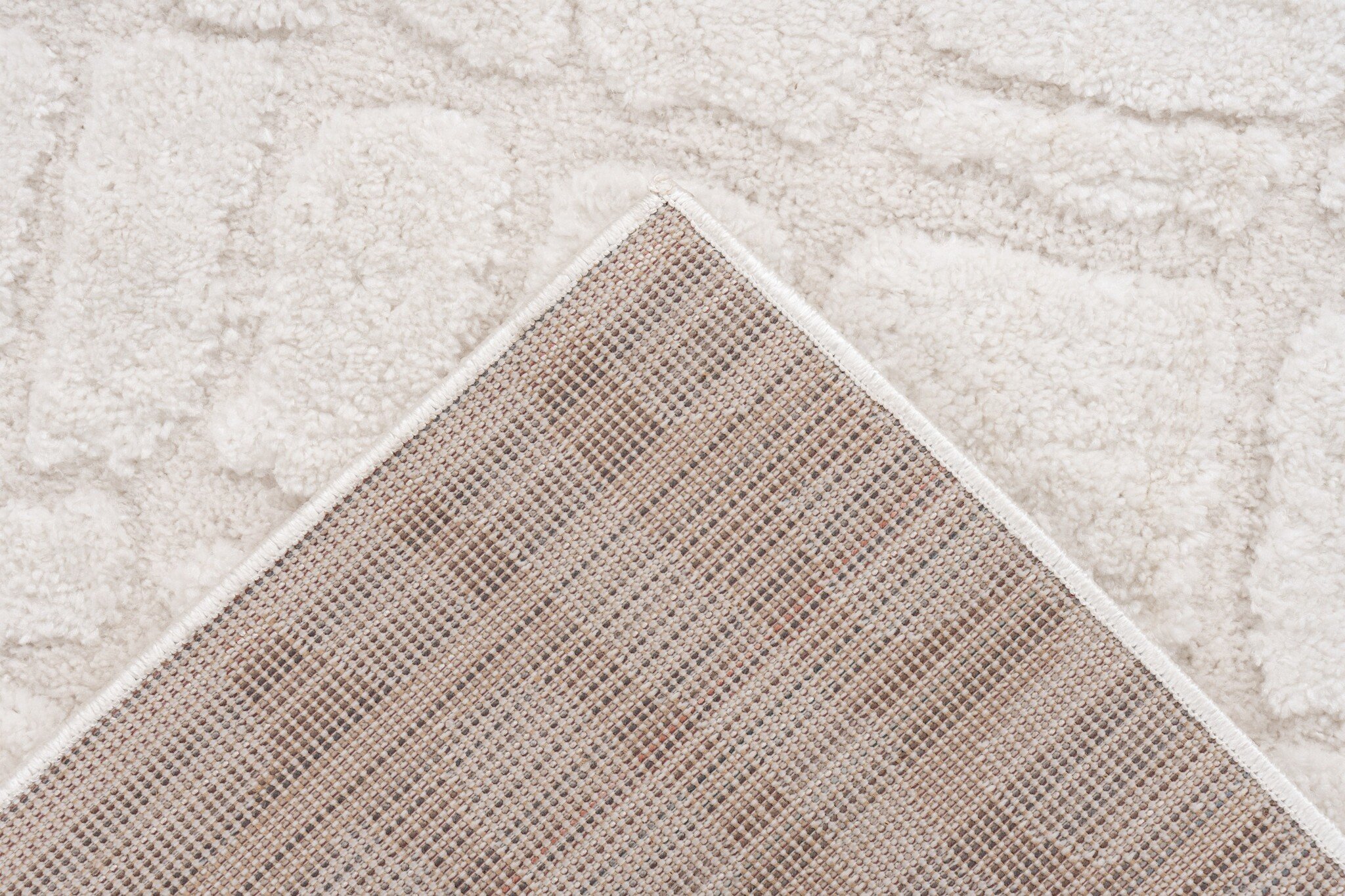 Lotus Home - Modern Vloerkleed - 100% Polyester, Laagpolig, 3D Effect - Creme