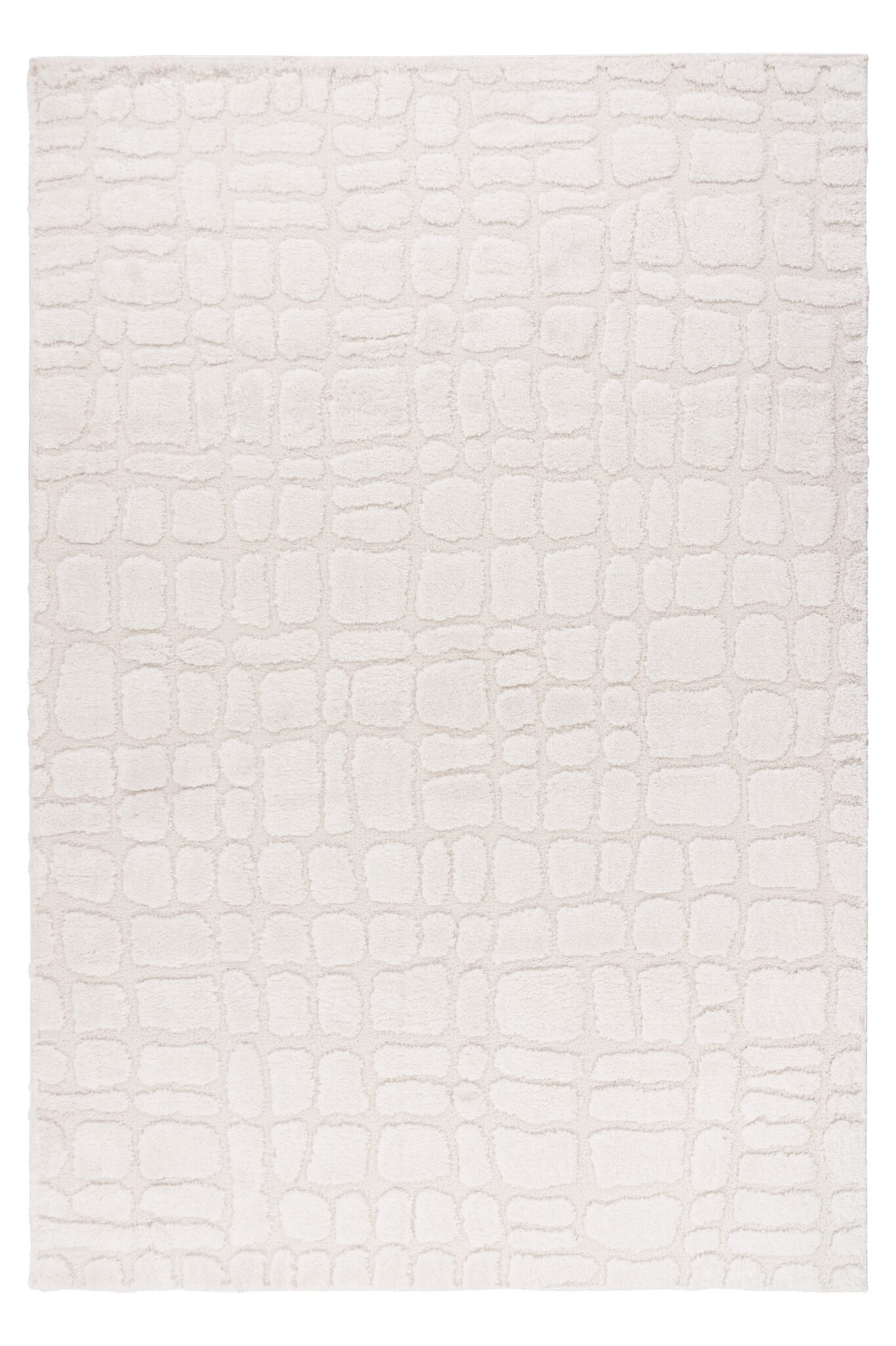 Lotus Home - Modern Vloerkleed - 100% Polyester, Laagpolig, 3D Effect - Creme