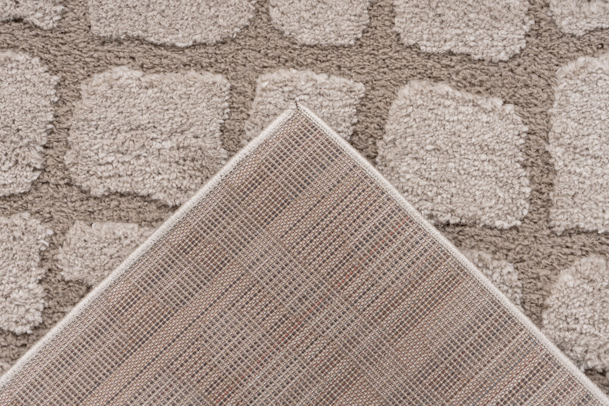 Lotus Home - Modern Vloerkleed - 100% Polyester, Laagpolig, 3D Effect - Beige