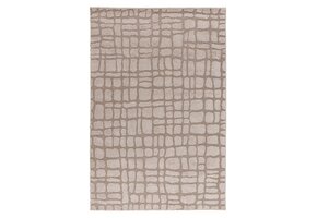 Lotus Home - Modern Vloerkleed - 100% Polyester, Laagpolig, 3D Effect - Beige