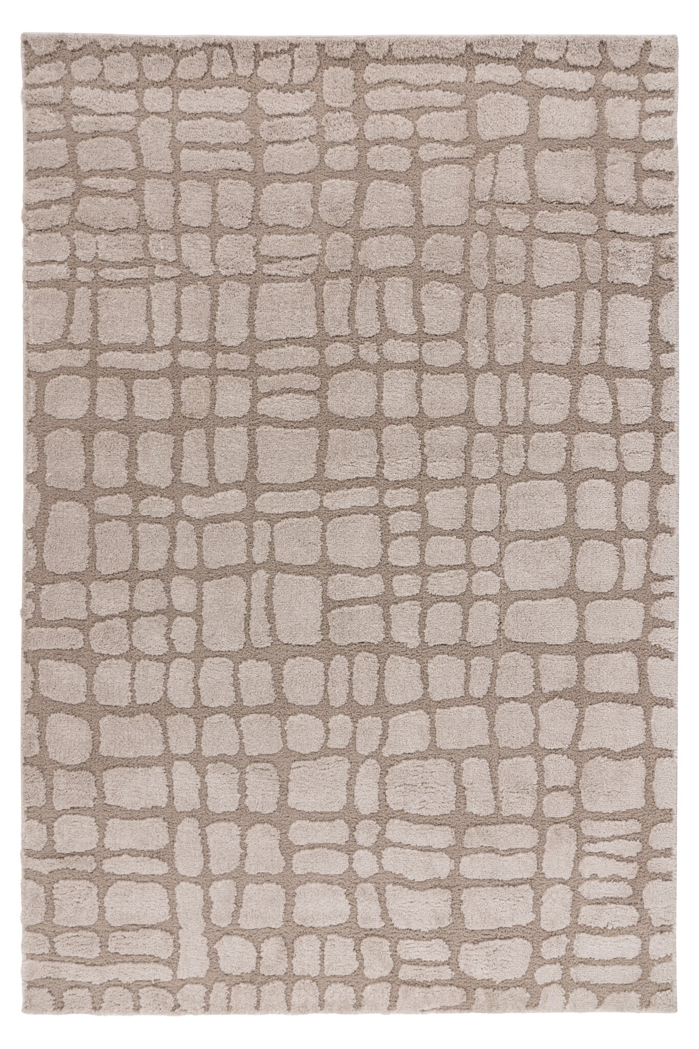 Lotus Home - Modern Vloerkleed - 100% Polyester, Laagpolig, 3D Effect - Beige