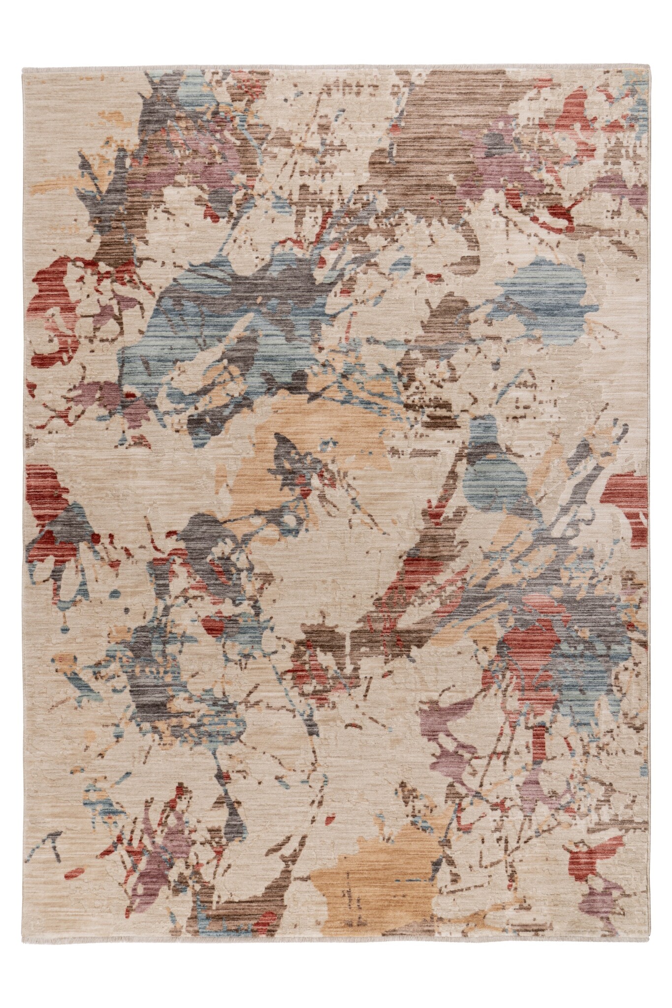 Vintage Mondriaan - Art Vloerkleed - Laagpolig, 100% Polyester, Soft Touch - Multikleur